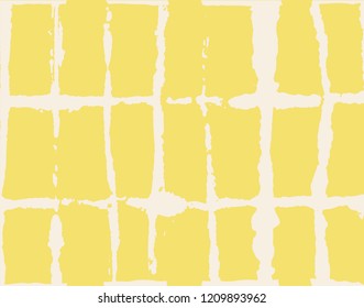 Traditional Japan Tie Dye Ornament Organic Kimono Vector Seamless Pattern. Wabi Sabi Ikat Geo Texture, Asian Kimono Textile Watercolour Batik Design. Creative Shibori Geometric Seamless Summer Pattern