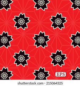 Traditional japanese cherry (sakura) pattern background