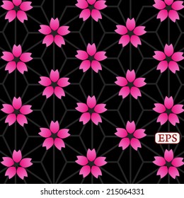 Traditional japanese cherry (sakura) pattern background