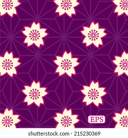 Traditional japanese cherry (sakura) pattern background