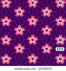 Traditional japanese cherry (sakura) pattern background