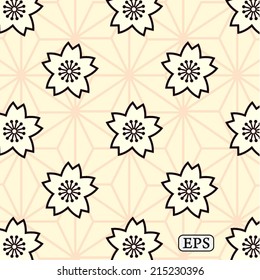 Traditional japanese cherry (sakura) pattern background