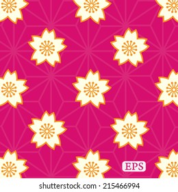 Traditional japanese cherry (sakura) pattern background