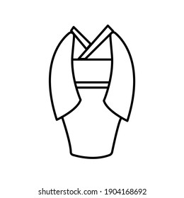 traditional japanese clothes.simple design for graphics, logos, websites, social media, UI, mobile apps, EPS10