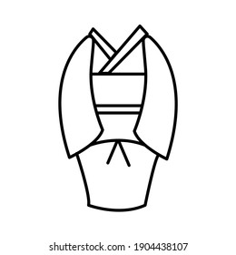 traditional japanese clothes.simple design for graphics, logos, websites, social media, UI, mobile apps, EPS10