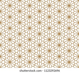 The traditional Japanese decoration “kumiko", great design for any purposes. Japanese pattern background vector. Average thickness 