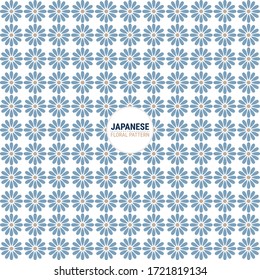 Traditional Japanese floral pattern. This is a simple vector illustration with harmonious blend of retro and modern styles. The color can be changed if needed. Eps10 vector.