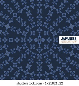 Traditional Japanese floral pattern. This is a simple vector illustration with harmonious blend of retro and modern styles. The color can be changed if needed. Eps10 vector.