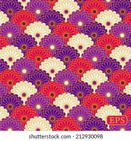 Traditional japanese flower pattern
