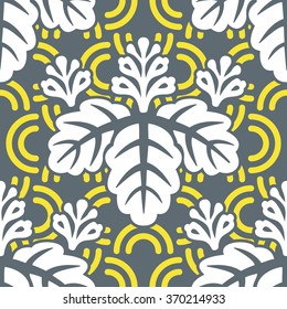 Traditional Japanese flower pattern seamless vector background tile
