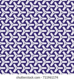 Traditional Japanese Folk Crest Pattern - Vector Seamless Background
