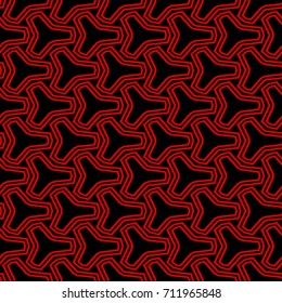 Traditional Japanese Folk Crest Pattern - Vector Seamless Background