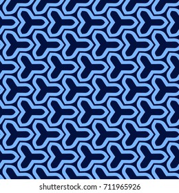 Traditional Japanese Folk Crest Pattern - Vector Seamless Background
