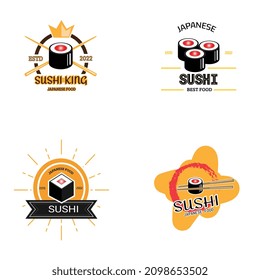 traditional japanese food logo sushi