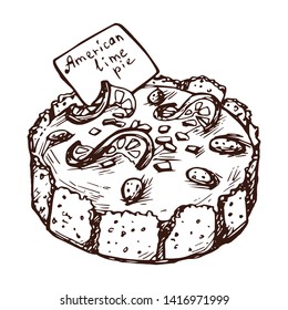 Traditional Japanese food, national cuisine. Line ink sketch on a white background. Hand Drawn Vector.
