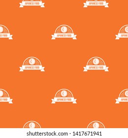 Traditional japanese food pattern vector orange for any web design best