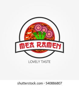 Traditional Japanese Food Restaurant Logo Design Template. Vector Illustration