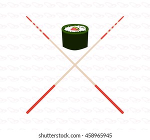 traditional japanese food sushi. vector abstract icon. for food industry, web design