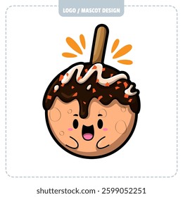 TRADITIONAL JAPANESE FOOD TAKOYAKI LOGO DESIGN ILLUSTRATOR