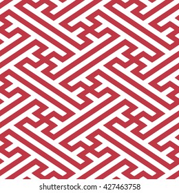Traditional Japanese fret pattern seamless vector background tile
