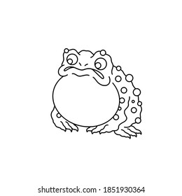 traditional Japanese frog drawing vector illustration