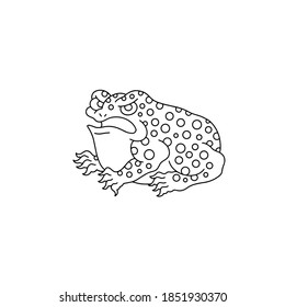 traditional Japanese frog drawing vector illustration