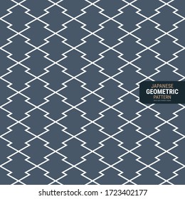 Traditional Japanese geometric pattern. This is a simple vector illustration with harmonious blend of retro and modern styles. The color can be changed if needed. Eps10 vector.