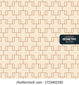 Traditional Japanese geometric pattern. This is a simple vector illustration with harmonious blend of retro and modern styles. The color can be changed if needed. Eps10 vector.