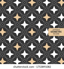 Traditional Japanese geometric pattern. This is a simple vector illustration with harmonious blend of retro and modern styles. The color can be changed if needed. Eps10 vector.