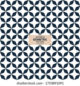Traditional Japanese geometric pattern. This is a simple vector illustration with harmonious blend of retro and modern styles. The color can be changed if needed. Eps10 vector.
