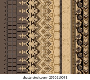 Traditional Japanese Geometric Patterns, Perfect for Festive and Lunar New Year Decorations.