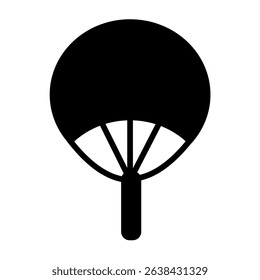 Traditional Japanese handheld fan icon
