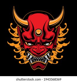 traditional japanese hannya vector, vector EPS 10