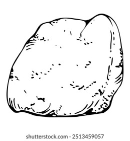 Traditional Japanese inari sushi tofu wrap pocket, fried cheese pancake omelette tamagoyaki, vegetarian vegan food. Hand drawn in vector pen, ink. Illustration for restaurant, cafe menu, recipe book