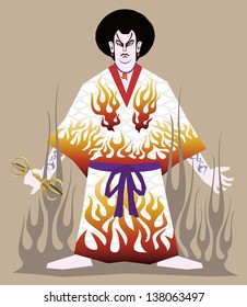 Traditional Japanese Kabuki Narukami