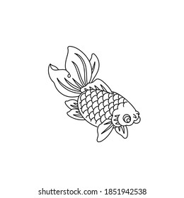 Traditional Japanese koi fish vector illustration