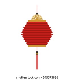 Traditional Japanese Lamp Icon Vector Illustration Design