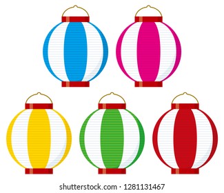 It is traditional Japanese lantern. It is a colorful lantern used for festivals.