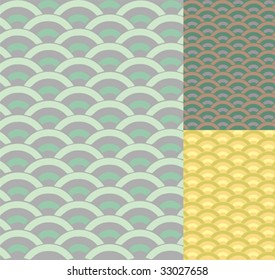 Traditional japanese ornamental pattern- seigaiha. Vector format