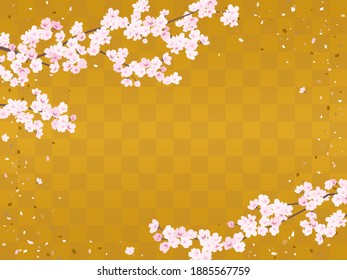 traditional Japanese pattern background with cherry blossoms