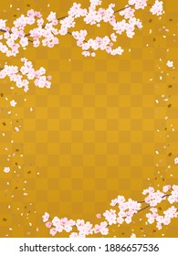 traditional Japanese pattern background with cherry blossoms