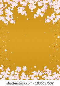 traditional Japanese pattern background with cherry blossoms