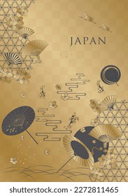Diseño de fondo de patrón japonés tradicional