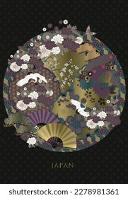 Traditional Japanese pattern background design