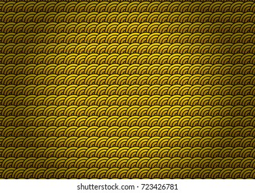 Traditional Japanese pattern, background design 'oouminami' (design which designs ocean waves)