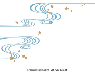 Traditional Japanese pattern background material.
