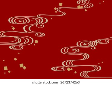 Traditional Japanese pattern background material.