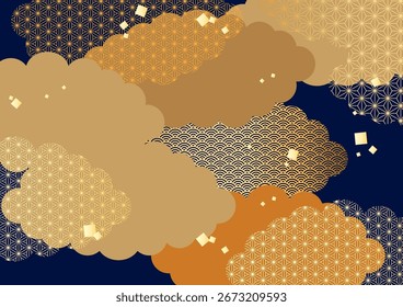 Material de fondo de patrón japonés tradicional.