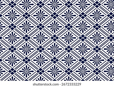Traditional Japanese pattern background material.Chrysanthemum and diamond crest, chrysanthemum, chrysanthemum
