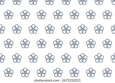 Material de fondo de patrón japonés tradicional. Cresta de ciruela, ciruela,